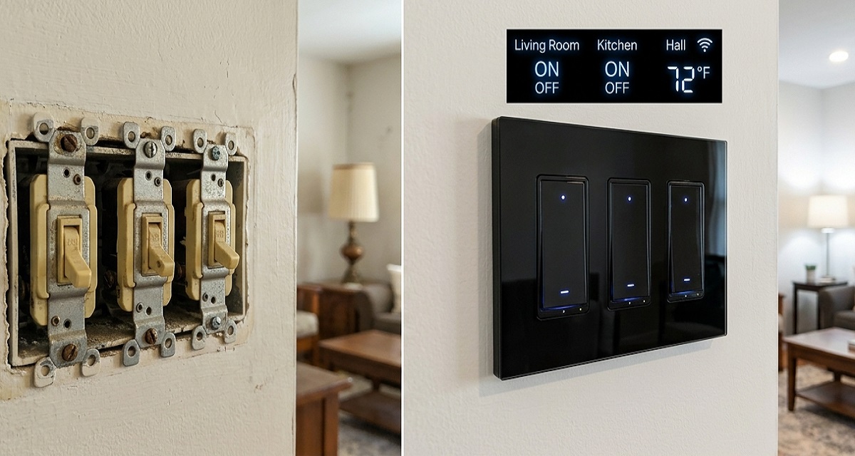 Smart switch and ceiling fan install by Handy Jimmy in Cameron Park