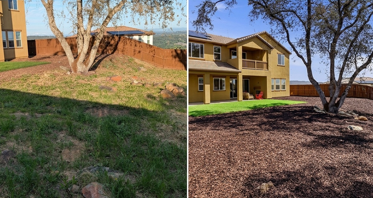5-yard mulch refresh completed by Handy Jimmy in Shingle Springs